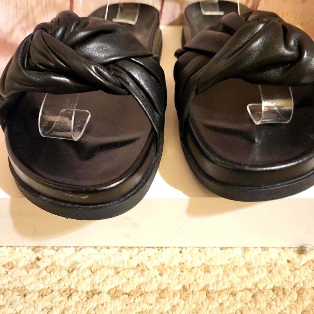 Rebecca Minkoff "Valeraine" Black Buttery Soft Leather Slide Sandals Sz.10 $295 - Picture 5 of 9